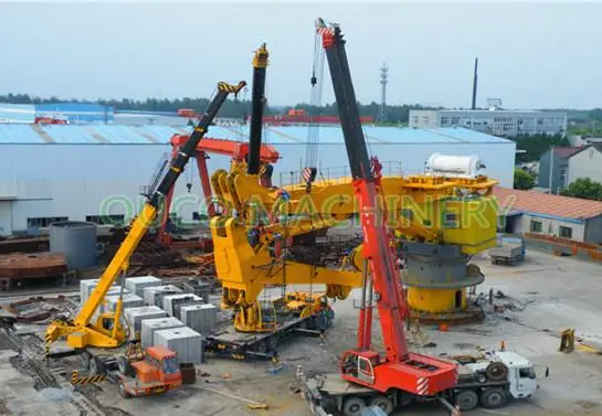 
100T Portal Crane with Knuckle Boom crane 360 degree slewing heavy duty crane 