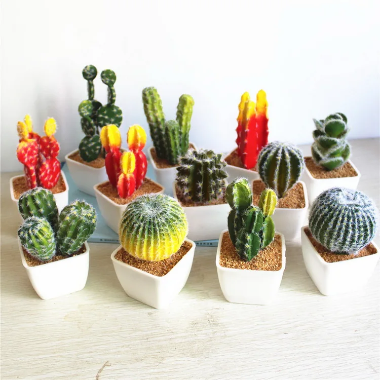 

Wholesale artificial Mini Cactus Plants Succulent Picks Unpotted Indoor Home Decor DIY Decoration Plant