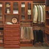 2018 High quality glass door custom design open view solid wood closet