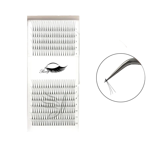 

0.03 Long Base Individual Premade Volume Charm Lash Own Brand Private Label Fake Eyelashes Vendors, Natural black