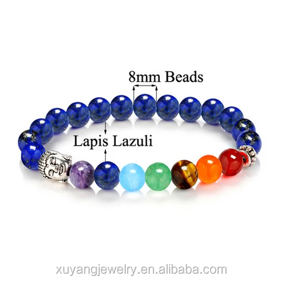 

Fashion Chakra bracelet Gemstone Colorful bracelet Meditation Bracelet (YB011)