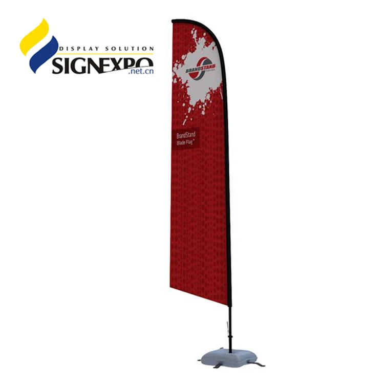 
Knitted polyester custom printing flex frame hand flag Outdoor banners marketing displays banner 