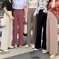 

2019 Women Fashion Straight Legged Pants Ladies Casual Trousers