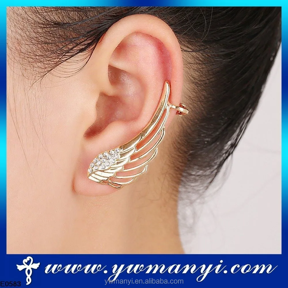 

Wholesale hot sale angel wing shaped earring cheap ear clip cover ear earrings SE00020, N/a