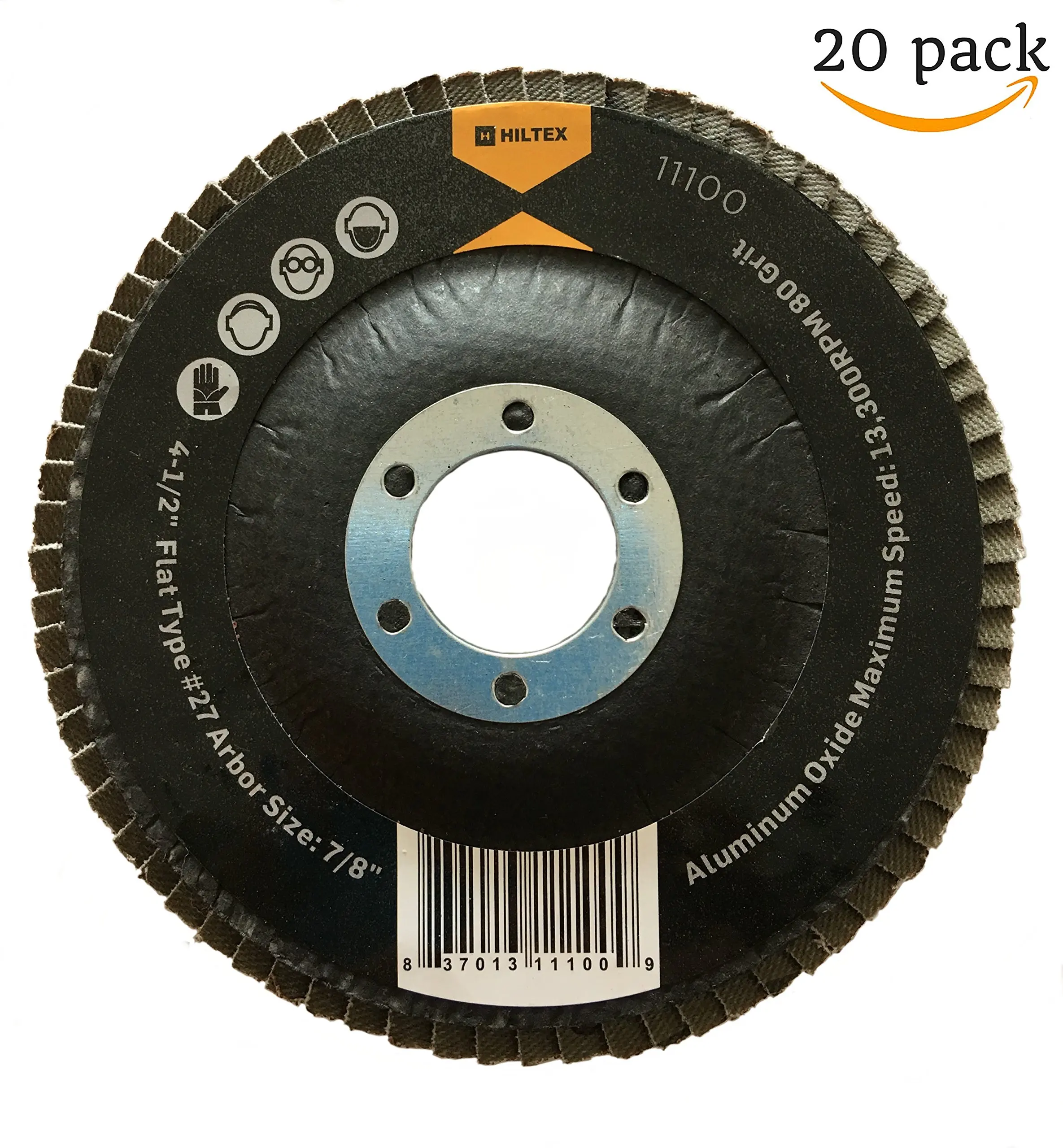 Buy 20 Angle Grinder Flap Discs 41/2" Flat 80 Grit 7/8" in Cheap Price
