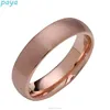 Brushed Tungsten Rose Gold wedding Ring Dome Tungsten Carbide Engagement Band
