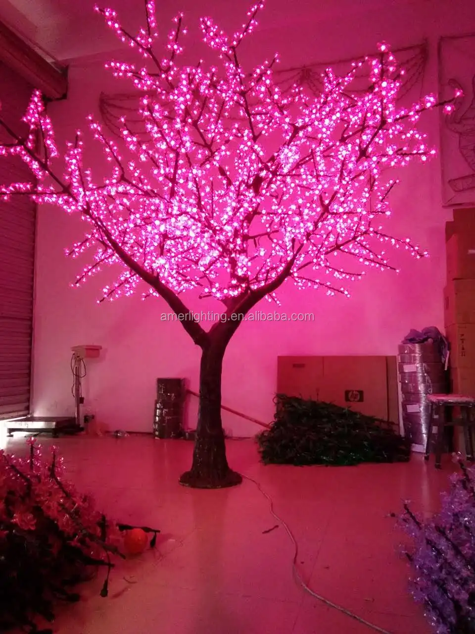 3m 2304leds christmas tree led lighting pink cherry blossom tree for wedding decoration