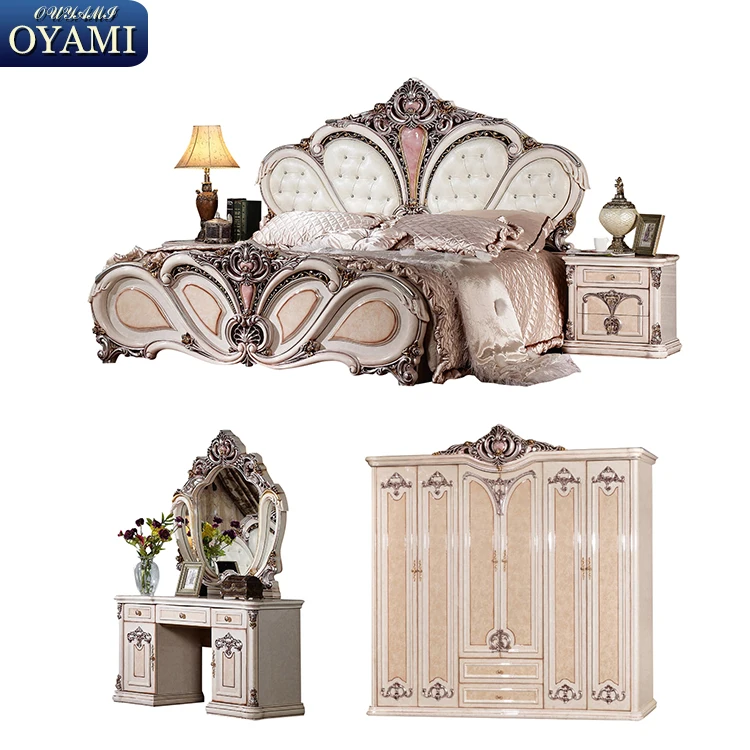 China Supplier Factory Classic Italian Provincial Bedroom Furniture Set