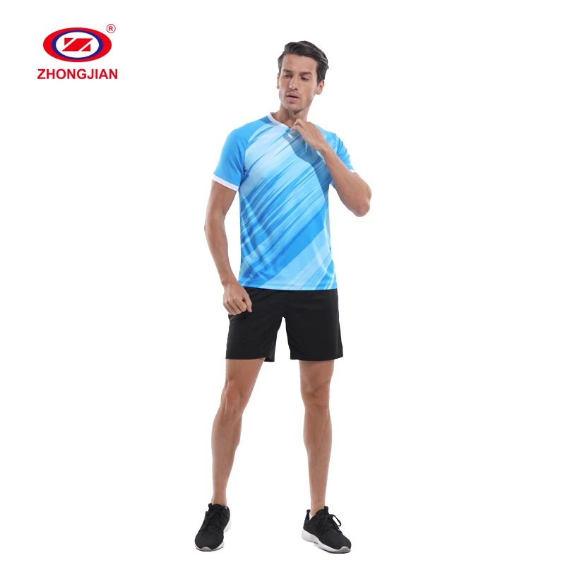 

clothes sport football heat transfer print badminton tracksuit breathable men tennis suits, Orange,blue,green,pink