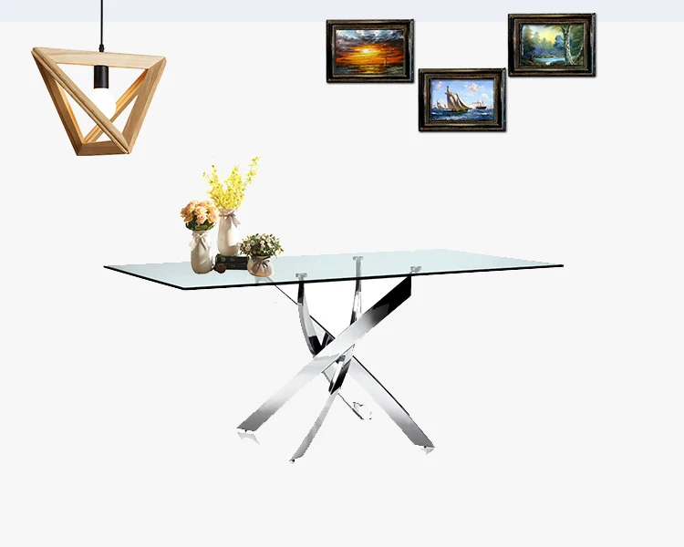 Modern Glass Dining Table Set 6 Chairs Buy Dining Table Set,Dining