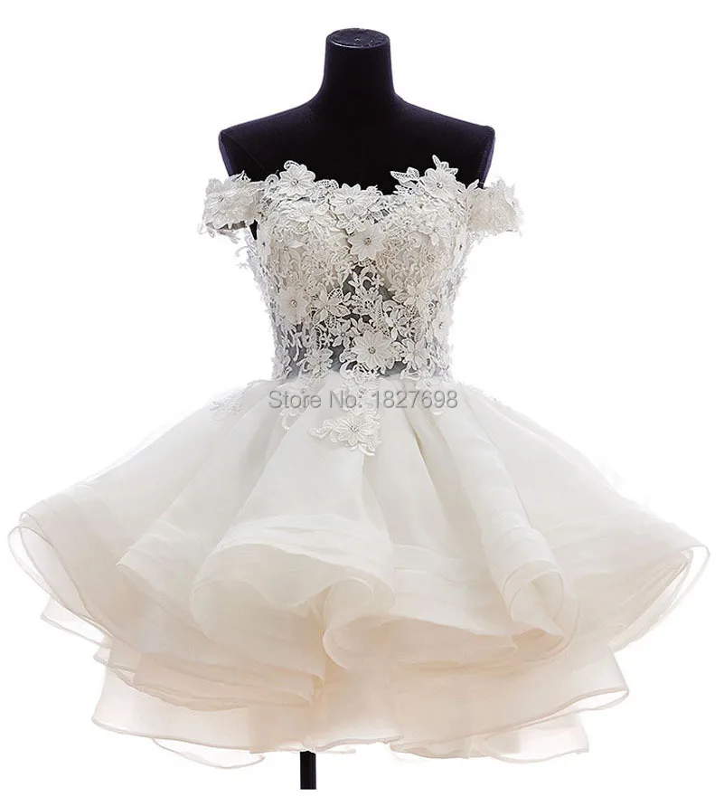 short white ball gown