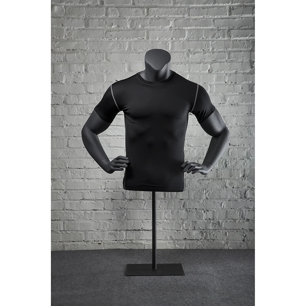 Sport Fashionable Male Bust Mannequins 1/2 Male Torso For Sport Clothes