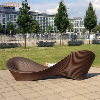 Fiberglass Bench Sofa For Garden Park Street Outdoor Waiting