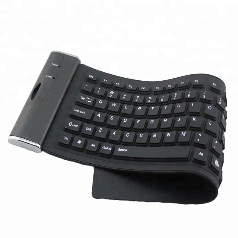 

2021 R8 Latest Colorful Silicone Foldable Wired Keyboard for PC and Pad 104 keys in stock, Blue/oem
