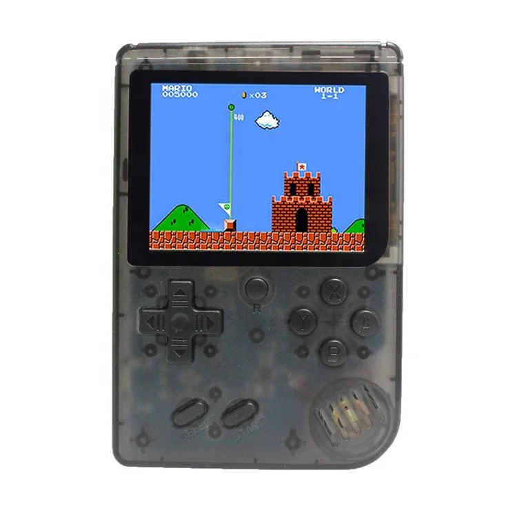 

Handheld retro game consoler Built-in 400 games game player TV connection, Black