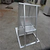 Portable aluminum barricade crowd control barriers with security platform
