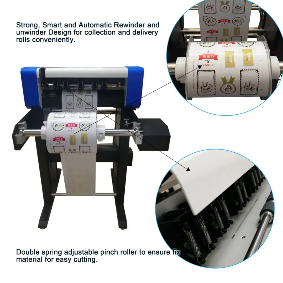 Automatic Paper Feeding Diecutting Roll To Roll Label Cutter