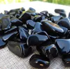 Natural Polished Black obsidian small gravel stone Quartz Crystal Gravel Tumbled rock stone