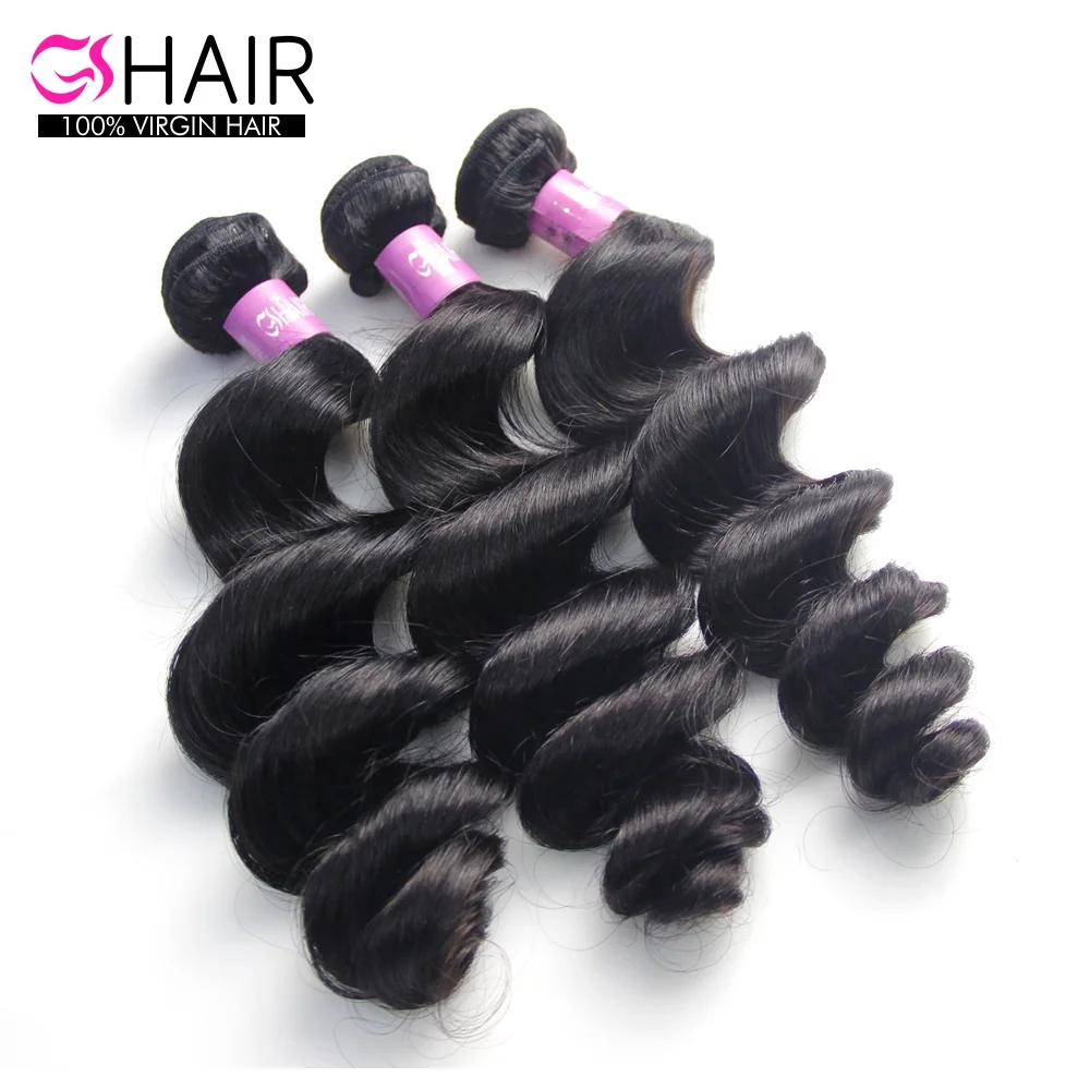 

Full cuticle aligned best price free shedding tangle thick ends loose wave peruvian virgin human hair bundles