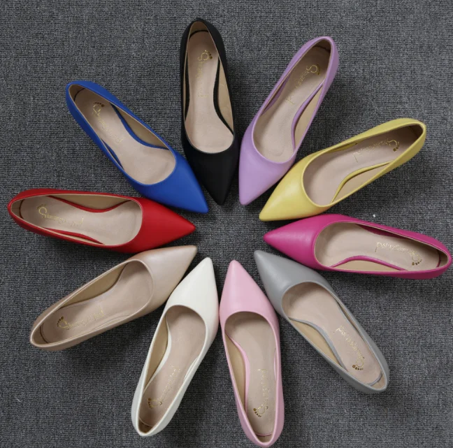 

UP-0138J Women autumn high heels shoes pu leather shoes women