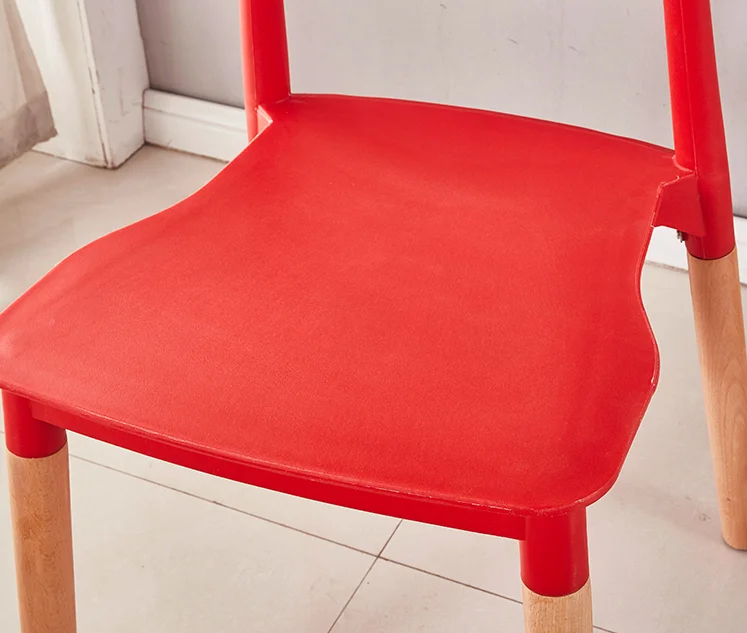 Colorful Plastic Seat With Wooden Legs Chair Buy Plastic Seat Chair
