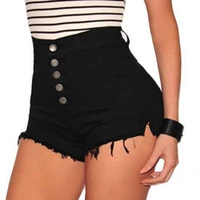 

Wholesale black summer jeans shorts high waist women denim shorts