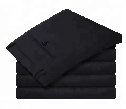 

Wholesale 100% wool black suit pants men new design formal pants unique design trousers for man, Dark