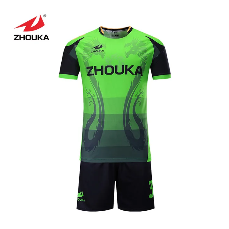 緑と黒のサッカージャージーセット完全昇華サッカーシャツユースサッカージャージー Buy サッカー 完全に昇華サッカーシャツ ユース サッカーユニフォーム Product On Alibaba Com