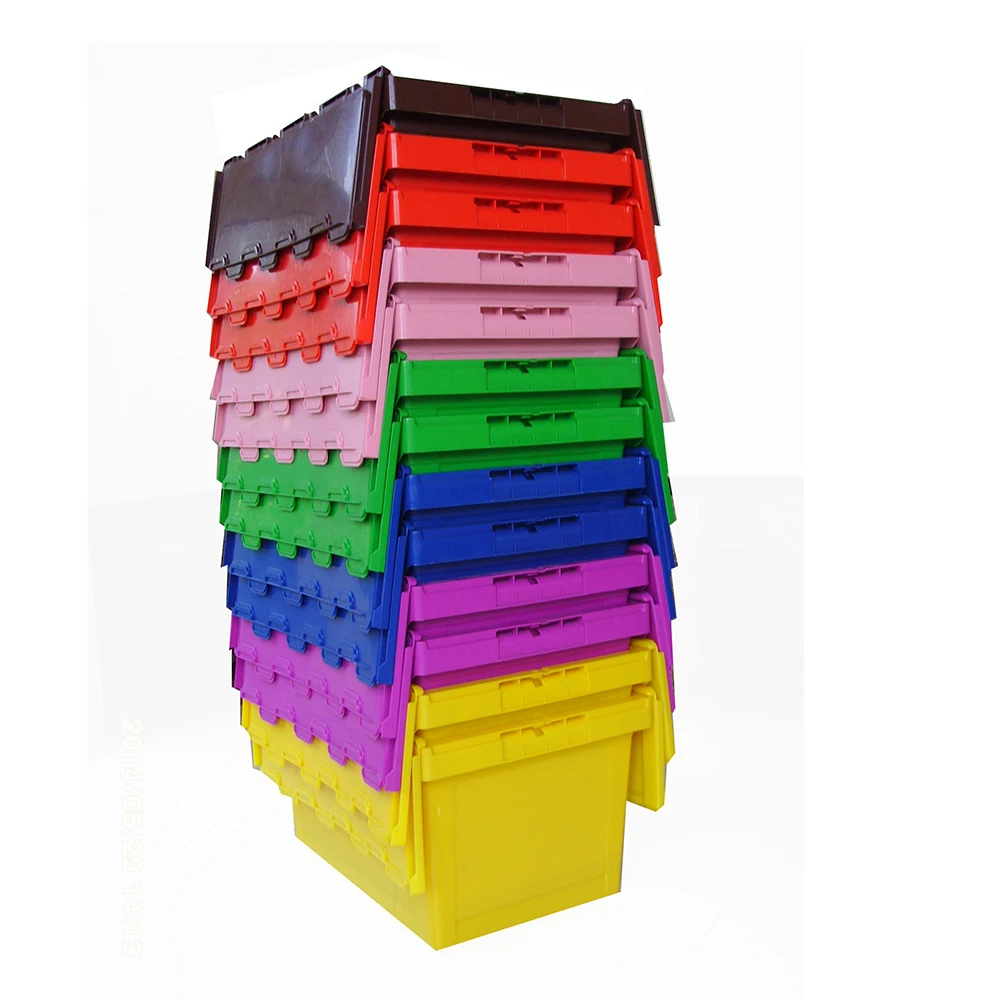 
65L Storage Stackable Plastic Moving Crate for Wholesale 