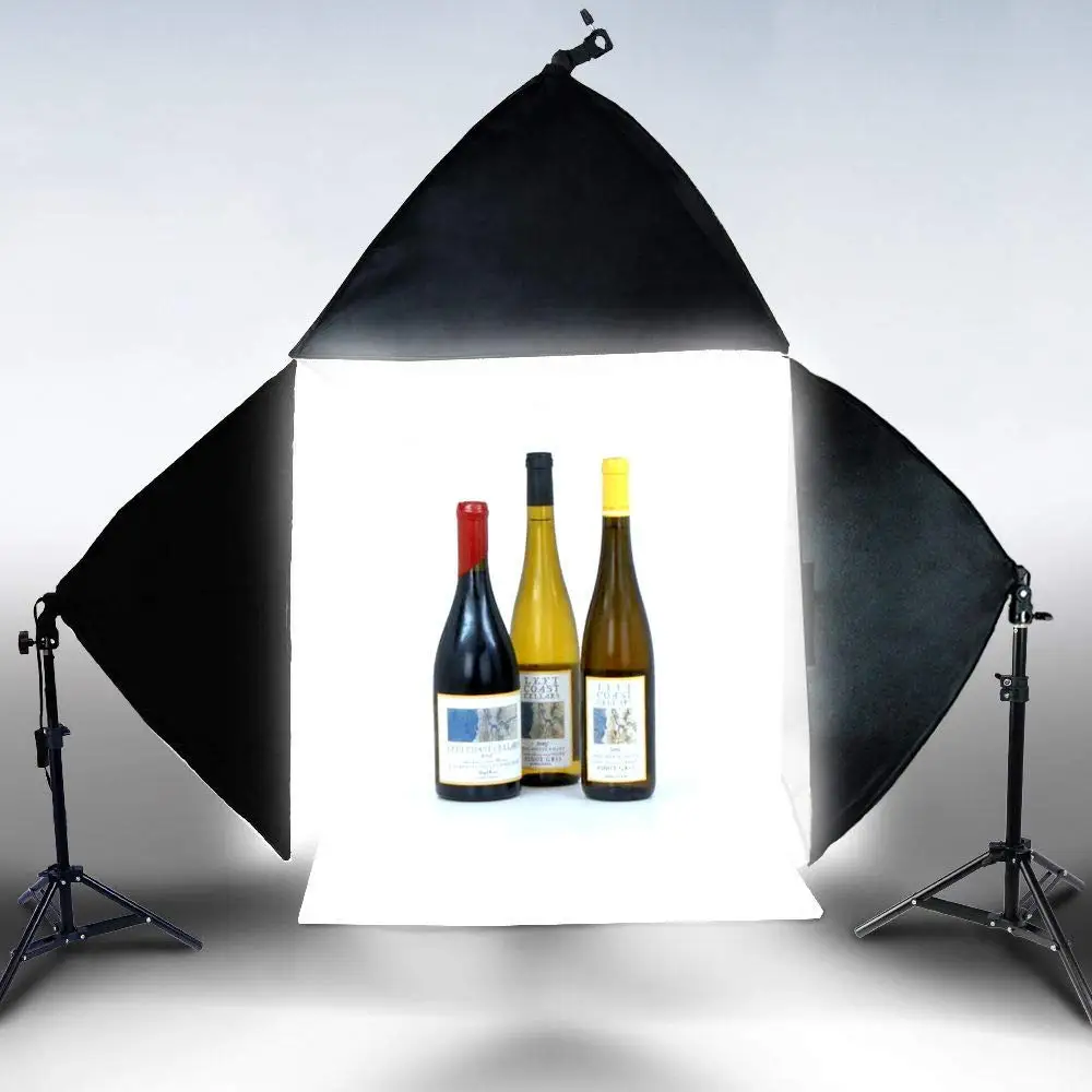 LimoStudio 18/” x 27/” Soft Box Lighting Kit with White Diffuser and Honeycomb Grid High Output CFL Bulb and Light Stands for Creating Soft Even Lighting for Professional Photo Video Shoots AGG2611