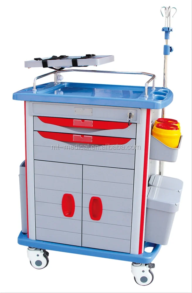 Hospital funiture general use and abs material medical trolley