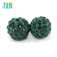 

XULIN Emerald Color Cheap Bulk Wholesale Full Rhinestone Spacer Beads for Jewelry Making Size 4mm-18mm , IB00105 - Emerald
