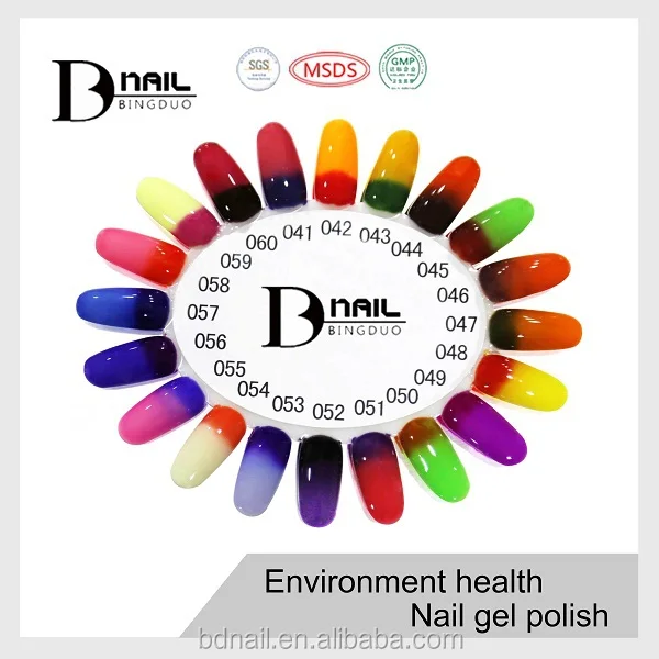2017 Bd Temperature Color Change Gel Polish For Professional Nail