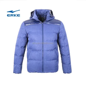 Erke Mens Winter Padded Jacket Warm Windproof With Hood 