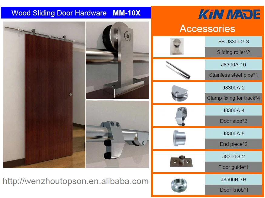 Brushed Nickel Sliding Barn Door Hardware Track Kit Buy Brushed