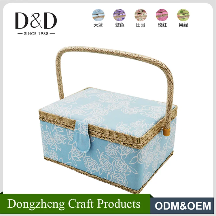 

Christmas custom sewing embroidery pvc handle empty gift basket