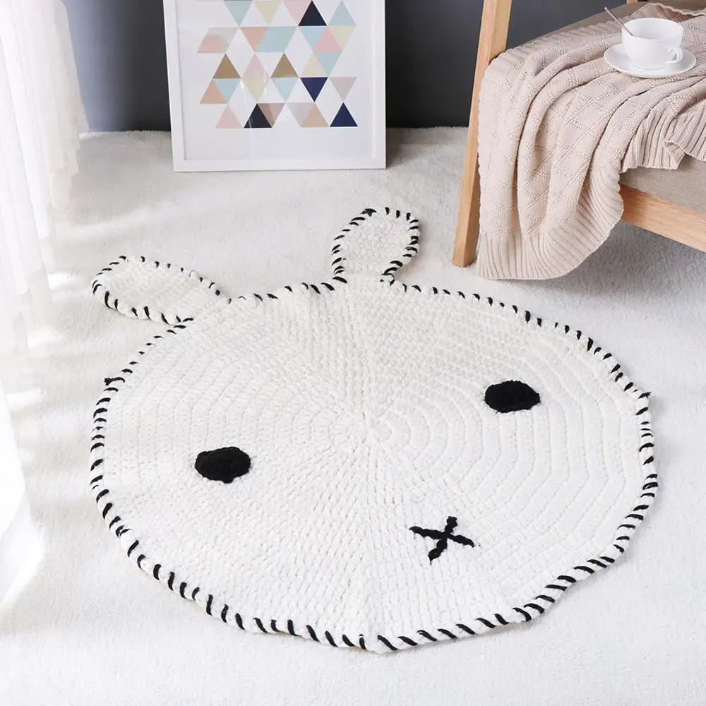 

80*80cm European Round Mats Bedroom Decor Kids Play Rug