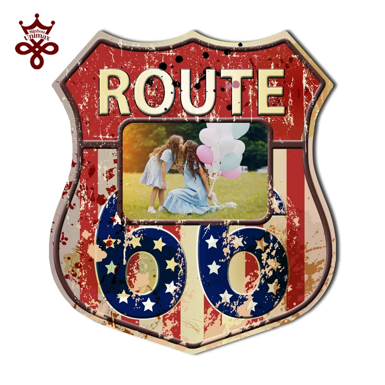 
New Creative Route 66 Photo Frame Design For Kitchen Garden Decoration 