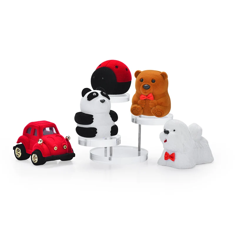 

New products Wholesale Best  Handmade Luxury unique girls simple Velvet Jewelry Box ring box gift box, Any color is available