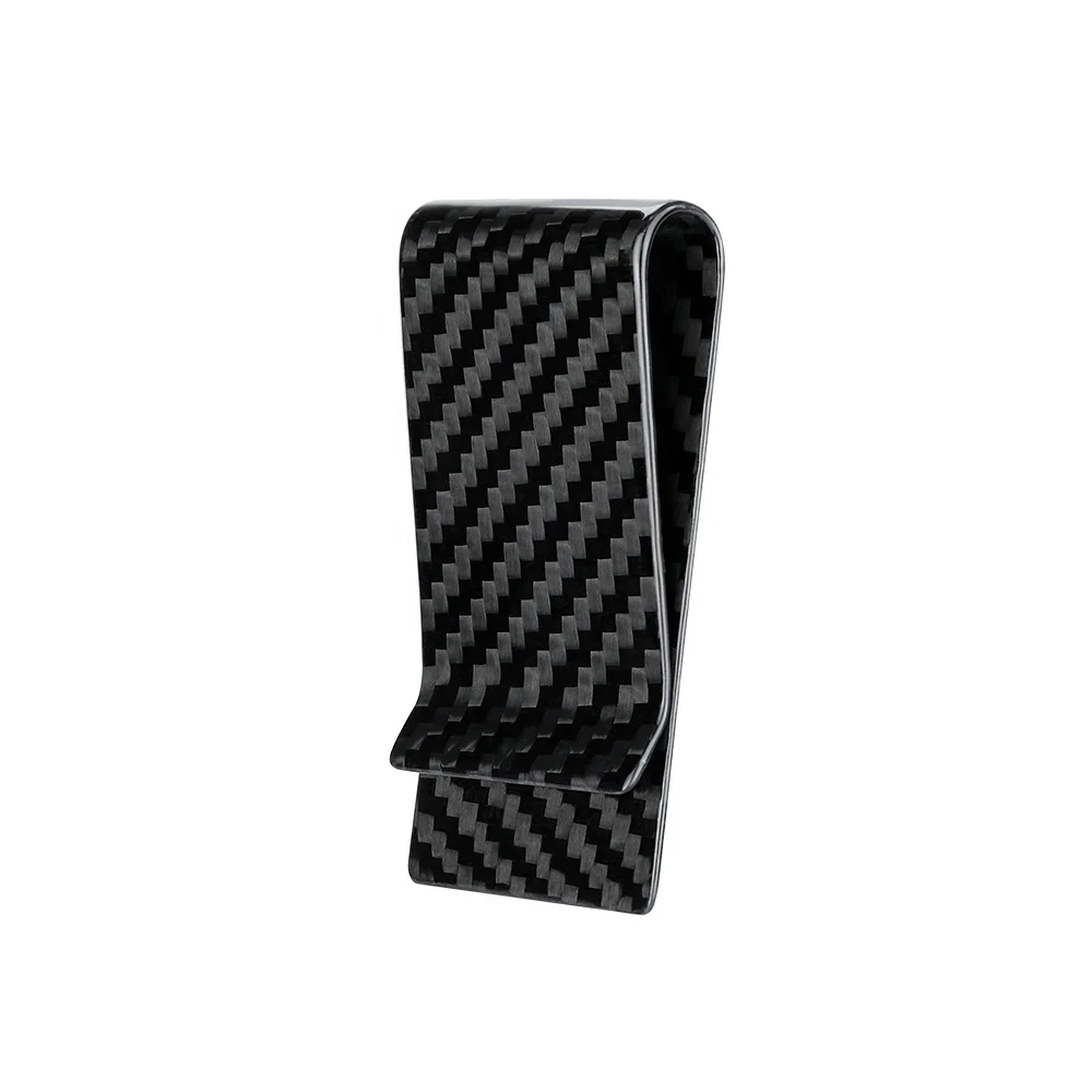 

Custom Cool Promo Gifts Mens Accessories Innovative Carbon Fiber Fashion Wallet Money Clip