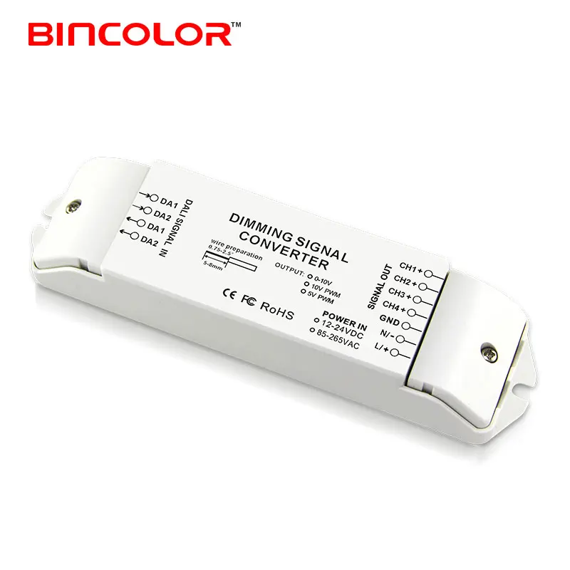 4 channel 12v dali to pwm 10v signal led dimmer