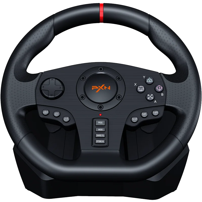 

PXN-V900 Newest Popular 900 degree Racing Simulator Wired Gaming steering wheel for Xbox one PC/PS3/PS4/Switch, Black