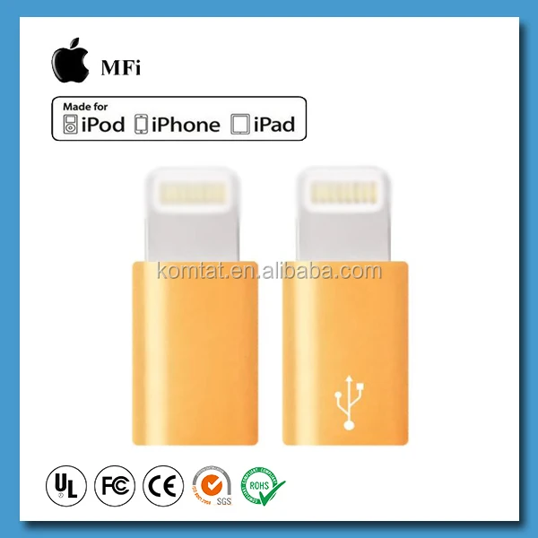 Colorful male to female adapter micro usb to usb 8pin for i5/6 androids