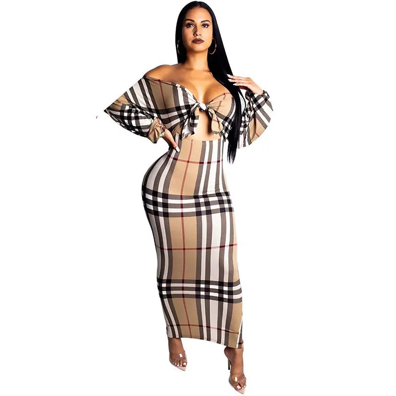 

New Style Random Stripes Knot Cut Out Bodycon Dress, N/a