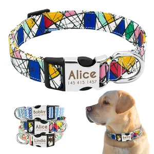 Image of Didog Hot Sale Personalized Puppy Dog Collar Engrave Name ID Collar Para Perro For Pets
