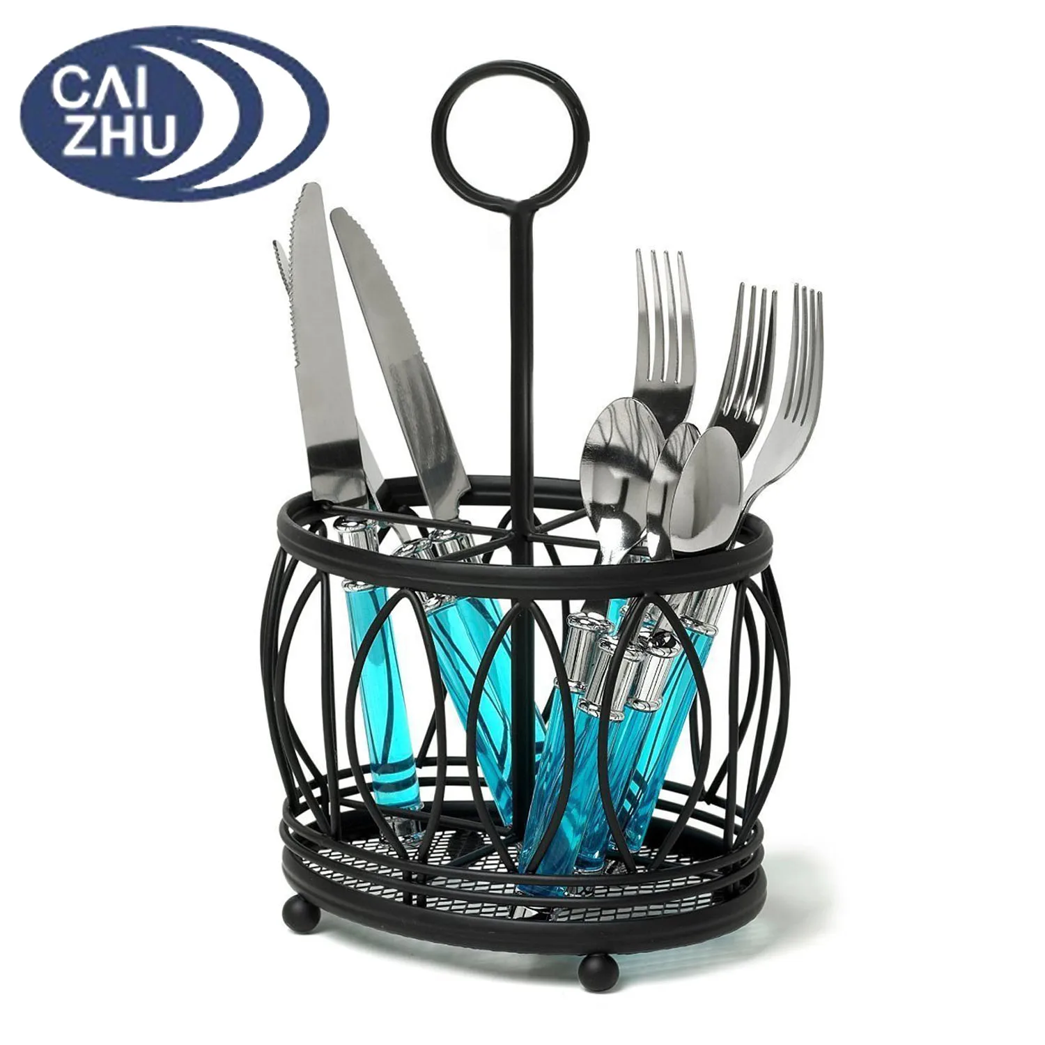 Metal Flatware Caddy Silverware Caddy Utensil Holder Stand Cutlery