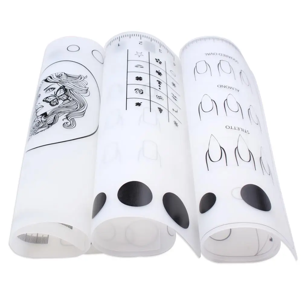 
Yiwu Silicone Workspace Stamping Plate Washable Manicure Print Tool DIY Nail Art Silicone Mat 