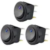 New 4x Waterproof ON/OFF Car 12V Round Rocker Dot Boat LED Light Toggle Switch