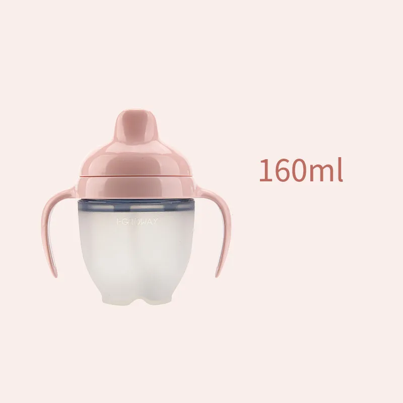 

BPA Free 160ml Feeding water cup Food grade silicone baby bottle Infant nursing bottle Low MOQ, Customized
