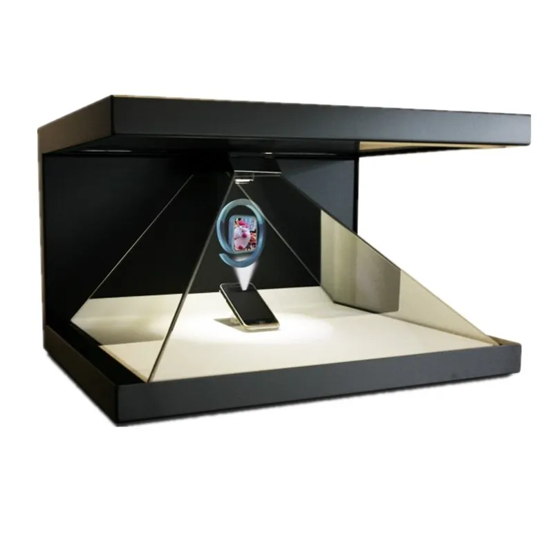 

22'' 3D Holographic Pyramid ,Holographic Display,3D Advertising Box, Black/white